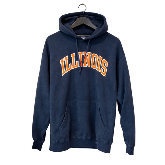 Steve & Barry's Other - Vintage Steve & Barry Illinois Hoodie Mens XL Navy Blue Collegiate Spell Out 90s